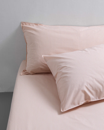 Kussensloop Katoen Streep Peach Ecru - SUITE702