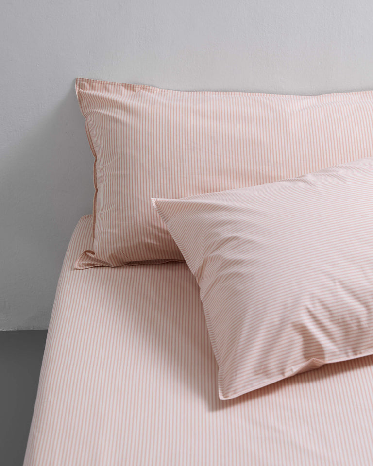 Kussensloop Katoen Streep Peach Ecru - SUITE702