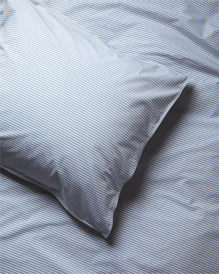 Kussensloop Set Katoen Streep Blue Ecru - SUITE702