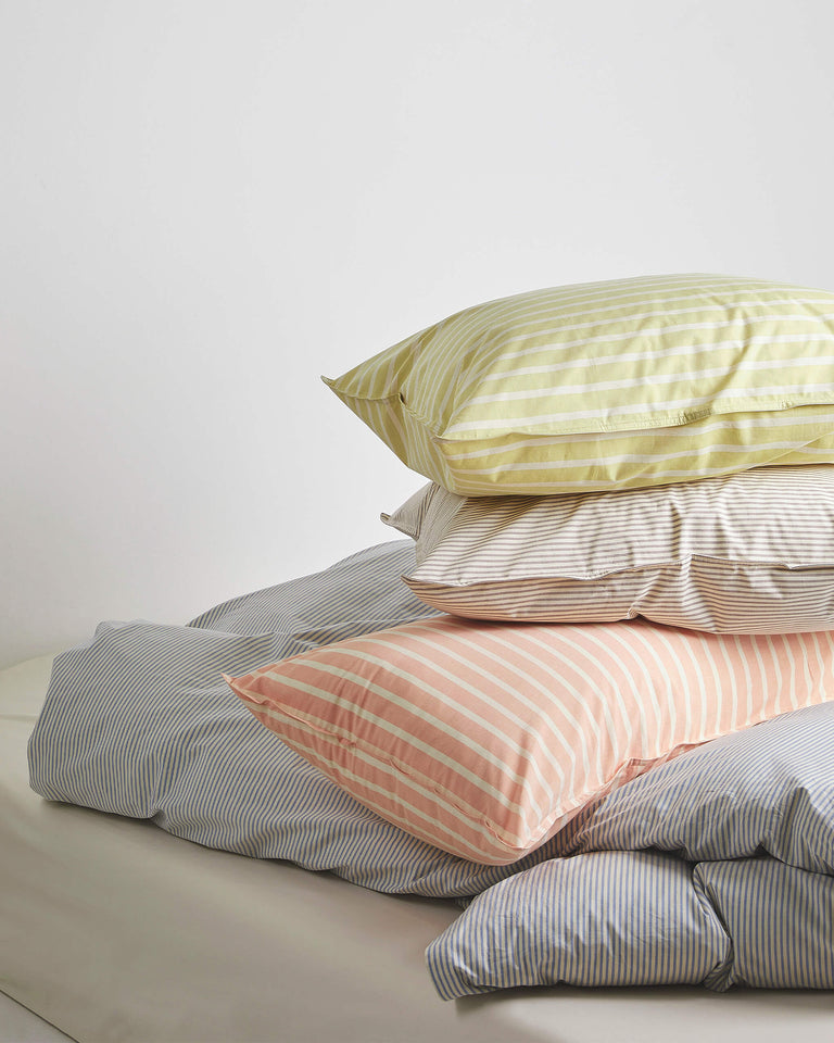 Kussensloop Set Katoen Streep Pink Ecru - SUITE702