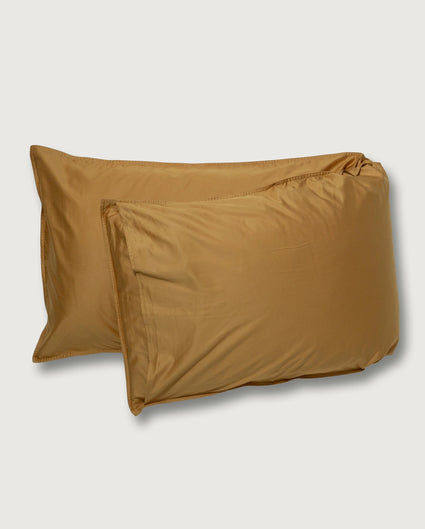 bedMATE Taie d'oreiller Satin Caramel