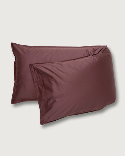 bedMATE Taie d'oreiller Satin Red Wine