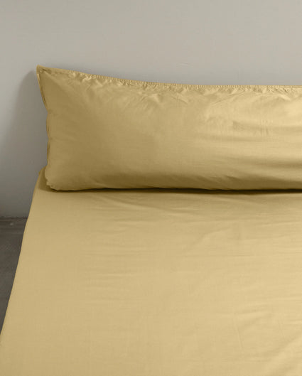 Taie de traversin bedMATE en satin Buttercream
