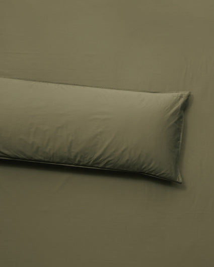 bedMATE Taie d'oreiller Satin Khaki Green