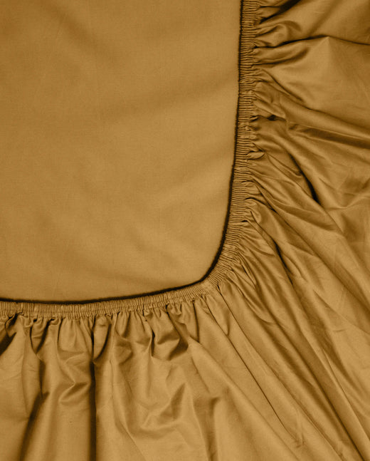 Hoeslaken Satijn Caramel - SUITE702