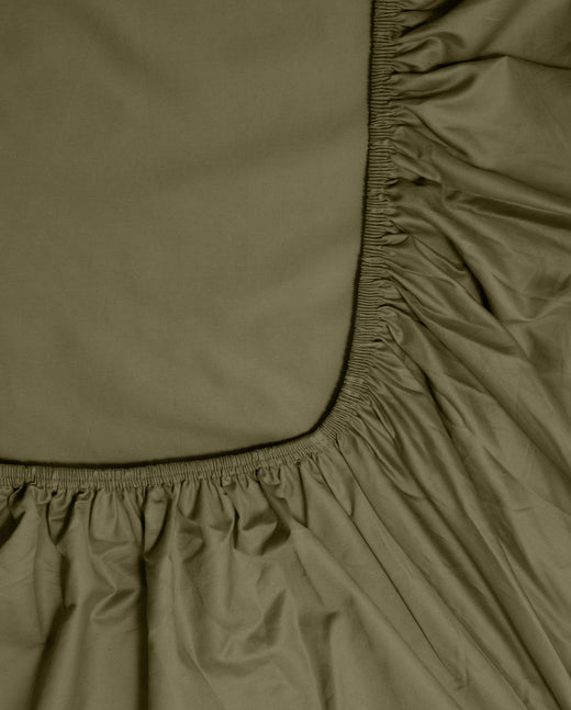 Hoeslaken Satijn Khaki Green - SUITE702