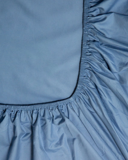 Hoeslaken Satijn Ocean Blue - SUITE702