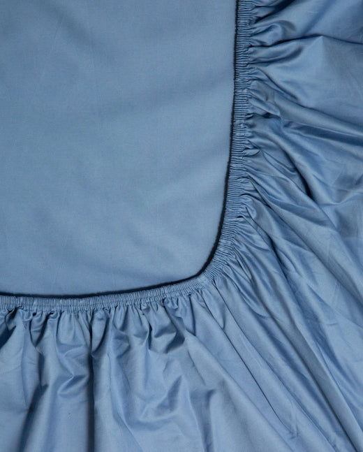 Hoeslaken Satijn Ocean Blue - SUITE702
