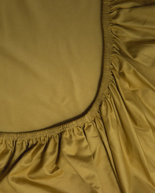 Hoeslaken Satijn Olive Gold - SUITE702