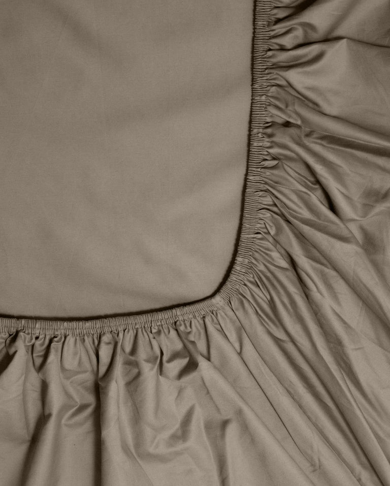 Hoeslaken Satijn Taupe Grey - SUITE702