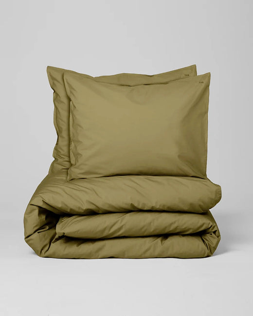 Parure de lit Coton Vert Olive