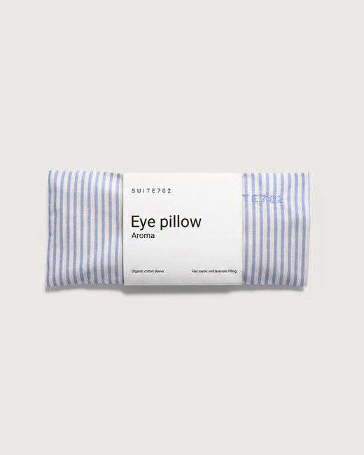 Aroma Eye Pillow Stripe Blue Ecru