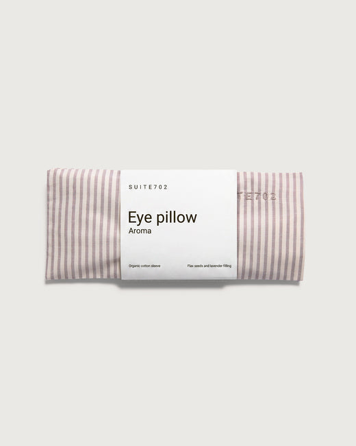 Aroma Eye Pillow Stripe Brown Ecru