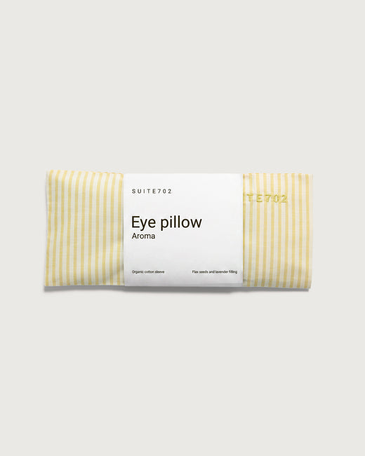 Aroma Eye Pillow Stripe Lemon Ecru