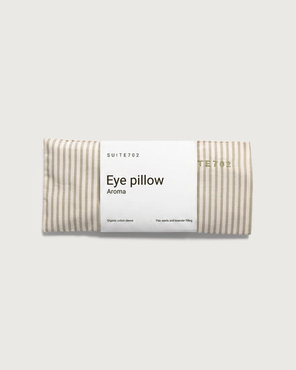 Coussin pour les yeux aromatique à rayures olive écru