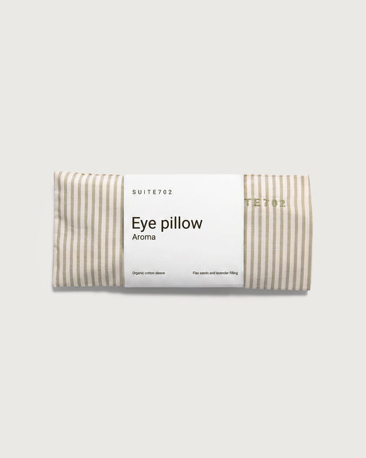 Aroma Eye Pillow Stripe Olive Ecru