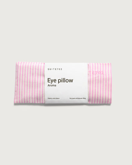 Coussin pour les yeux aromatique à rayures rose écru
