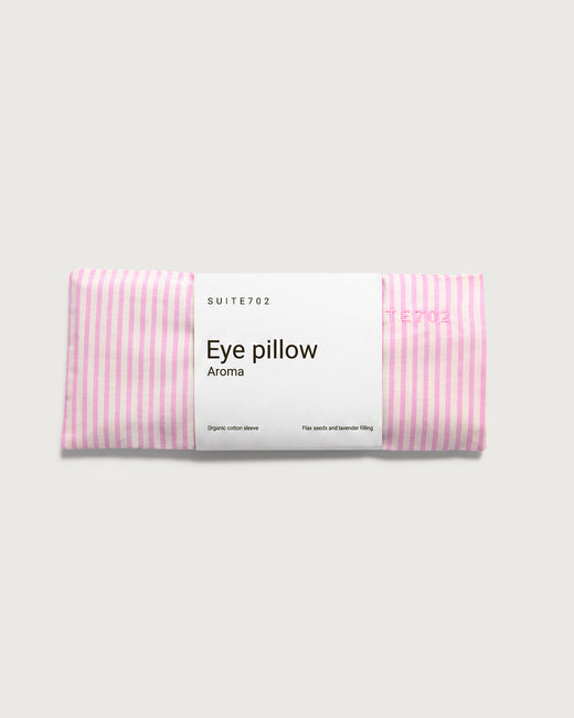 Aroma Eye Pillow Stripe Pink Ecru