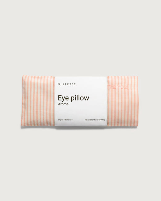 Aroma Eye Pillow Stripe Peach Ecru