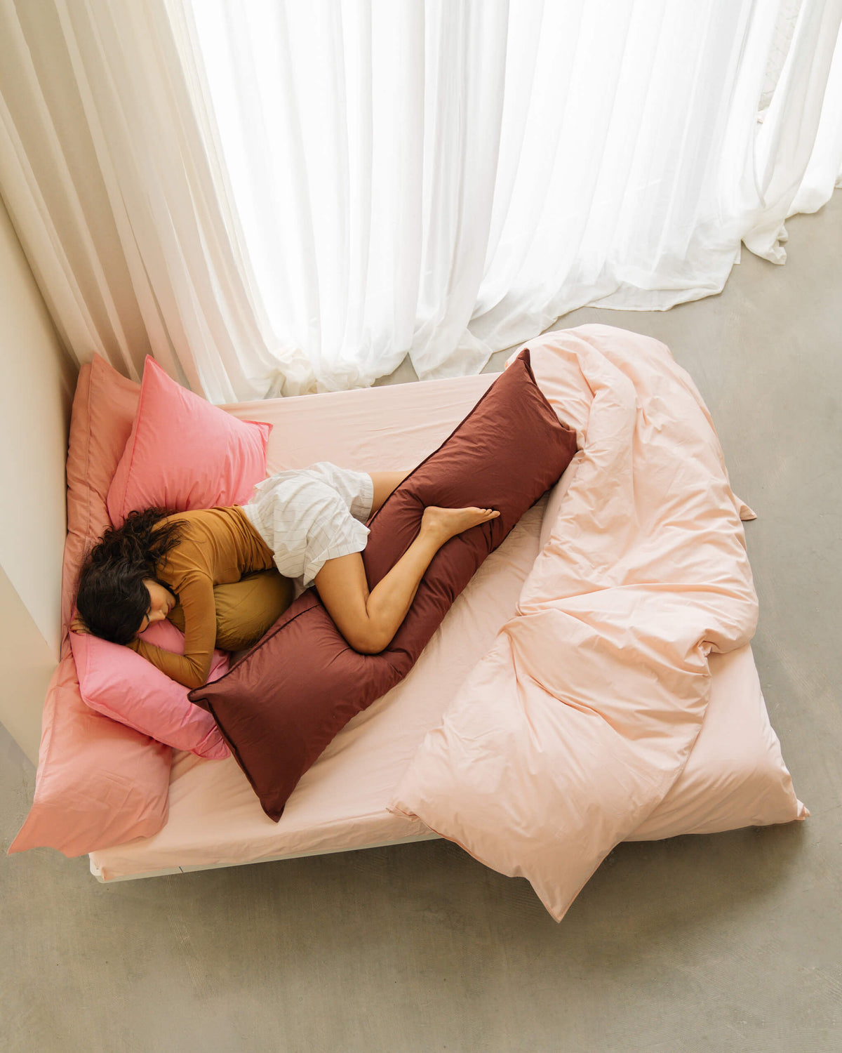 bedMATE Bezug Brique Red | Langes Kissen