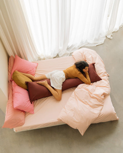 bedMATE Kissenbezug Baumwolle Brique Red