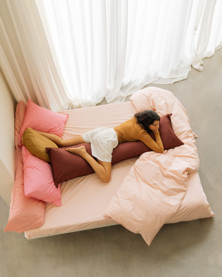 bedMATE Kissenbezug Baumwolle Brique Red