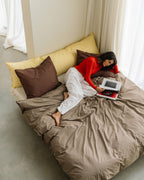 Pillowcase Cotton Coffee Brown