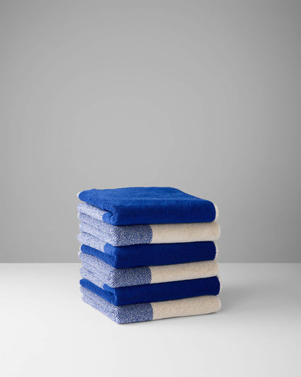 Handdoeken Set Blend Cobalt Blue Ecru (2 st.) - SUITE702