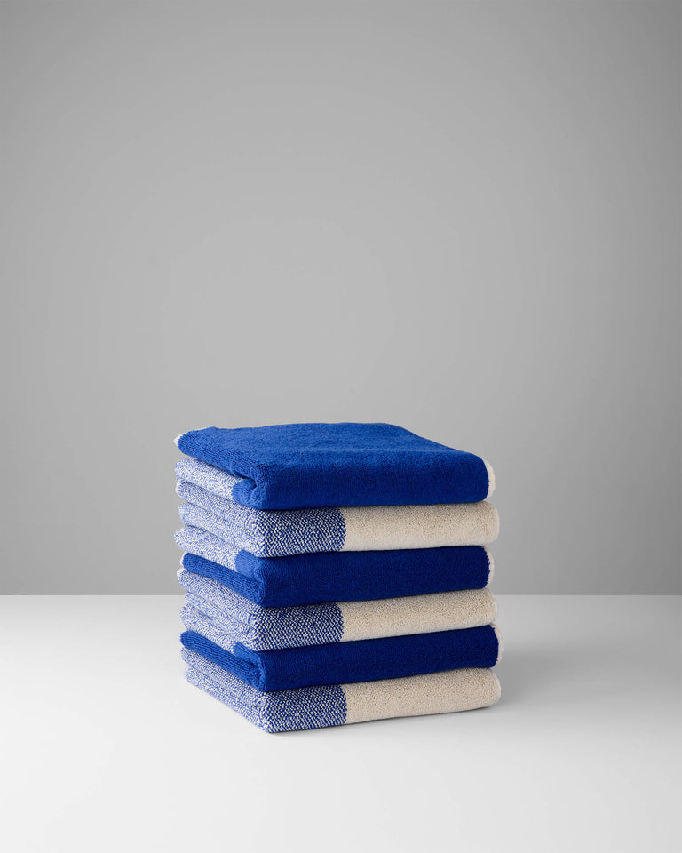 Handdoeken Set Blend Cobalt Blue Ecru (2 st.) - SUITE702