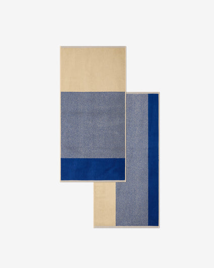 Handdoeken Set Blend Cobalt Blue Ecru (2 st.) - SUITE702