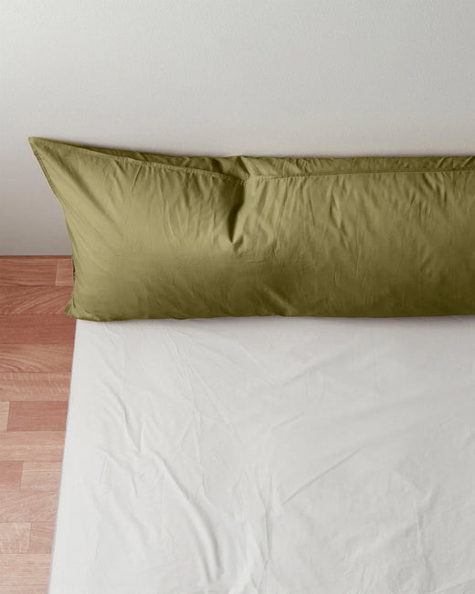 bedMATE Taie d'oreiller Coton Vert Olive