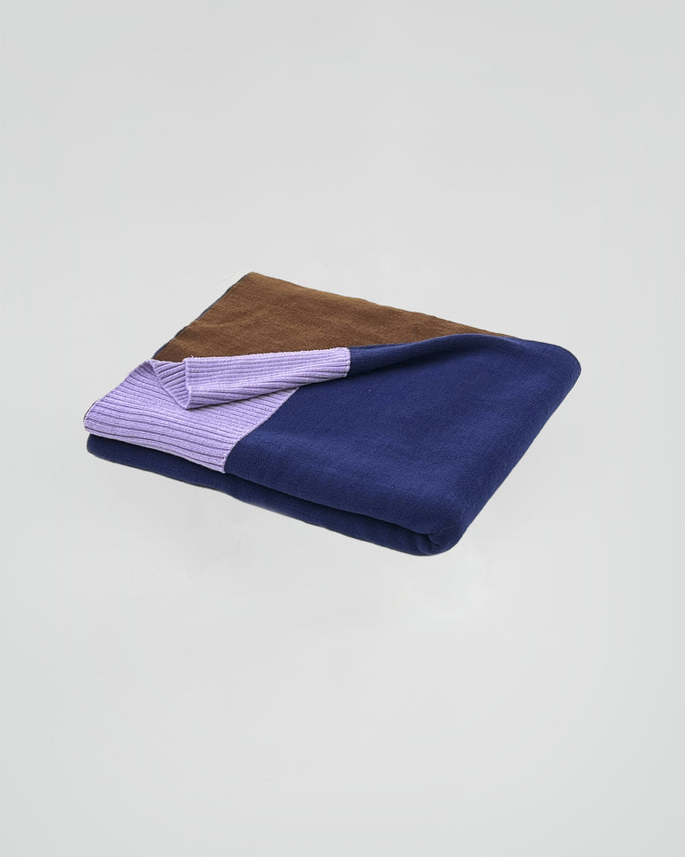 Merino Plaid Blue Brown Lilac - SUITE702