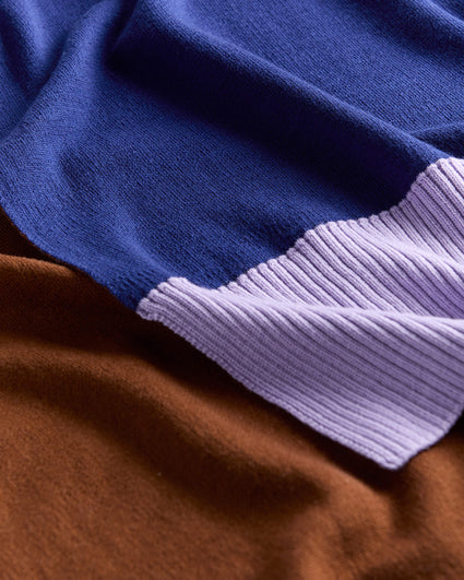Merino Plaid Blue Brown Lilac - SUITE702