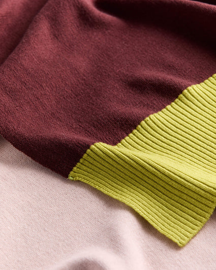 Merino Plaid Bordeaux Peach Lime - SUITE702