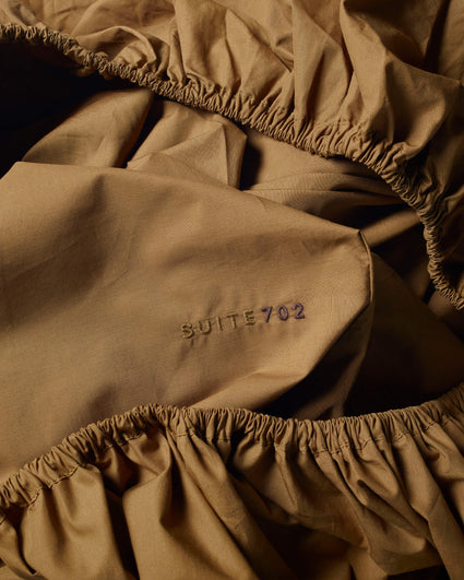 Hoeslaken Katoen Khaki Gold - SUITE702