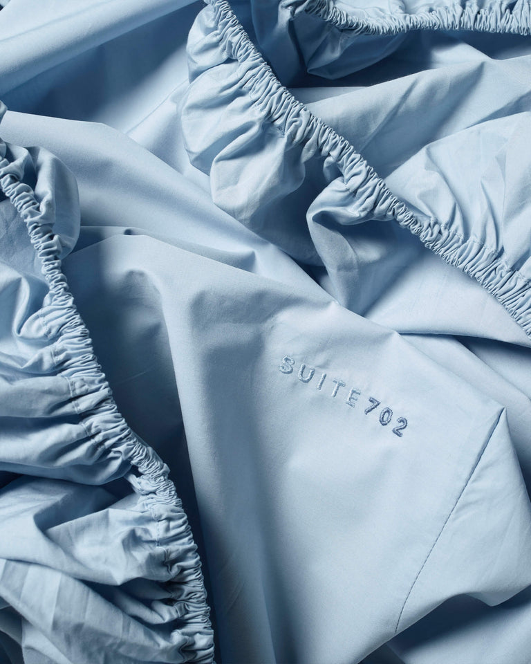 Hoeslaken Katoen Sky Blue - SUITE702