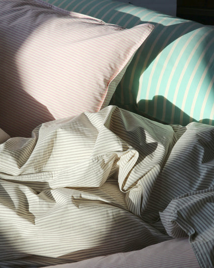 Kussensloop Set Katoen Streep Pink Ecru - SUITE702