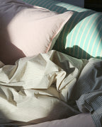 Kussensloop Set Katoen Streep Pink Ecru - SUITE702