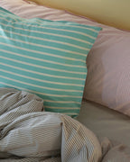 Kussensloop Set Katoen Streep Green Ecru - SUITE702