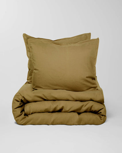 Beddengoed Set Linnen Khaki Gold - SUITE702