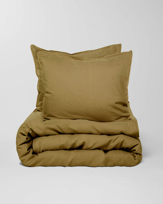 Beddengoed Set Linnen Khaki Gold - SUITE702
