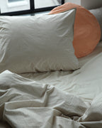 Beddengoed Set Katoen Streep Brown Ecru - SUITE702